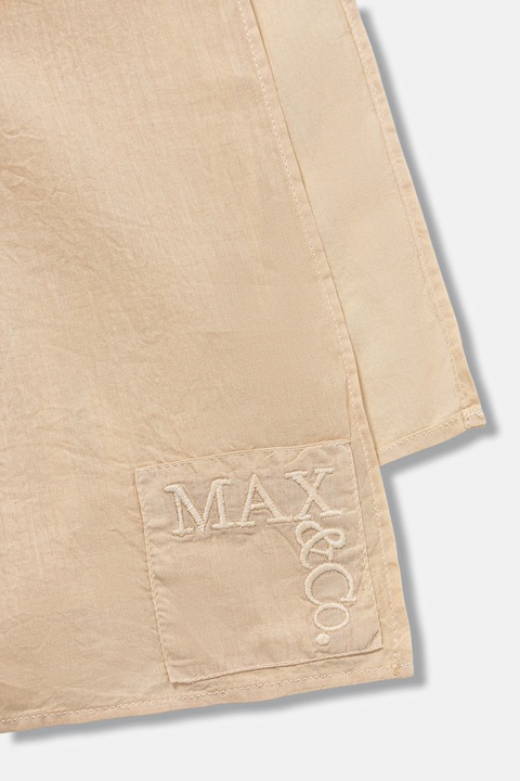 MAX&Co. szal bawełniany damski kolor beżowy gładki 2526546056200 - zdjęcie produktu nr 2