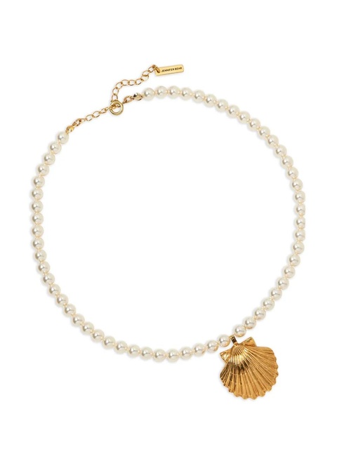 Jennifer Behr Siren shell-pendant necklace - White - zdjęcie produktu nr 1