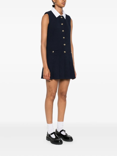 Maje pleated-collar dress - Blue - zdjęcie produktu nr 2