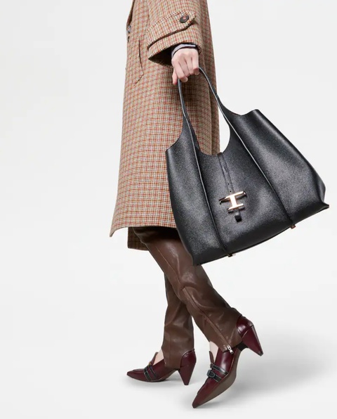 TOD'S - Czarna torebka Timeless Medium - zdjęcie produktu nr 1