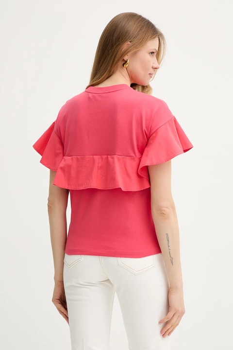 Karl Lagerfeld t-shirt bawełniany damski kolor czerwony A2W17063 - zdjęcie produktu nr 1