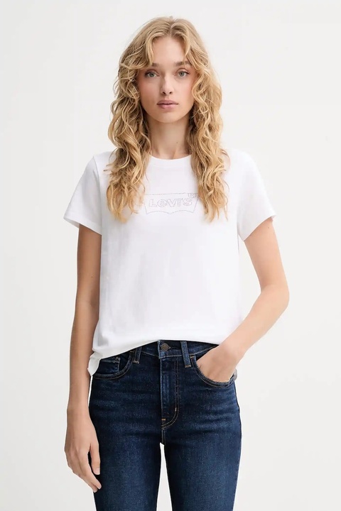 Levi's t-shirt bawełniany damski kolor biały 17369 - zdjęcie produktu nr 1