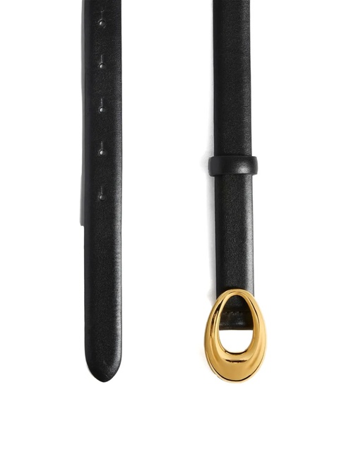 KHAITE Olivia calf-leather belt - Black - zdjęcie produktu nr 2