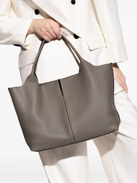 Tod's leather shopper bag - Grey - zdjęcie produktu nr 2