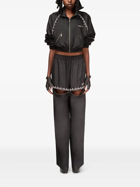 AREA crystal-embellished track jacket - Black - zdjęcie produktu nr 2