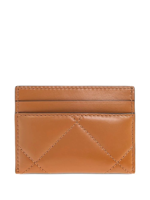 Tory Burch Kira quilted-logo cardholder - Brown - zdjęcie produktu nr 2