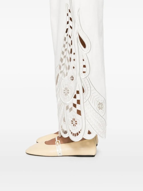 Maje embroidered trousers - White - zdjęcie produktu nr 2