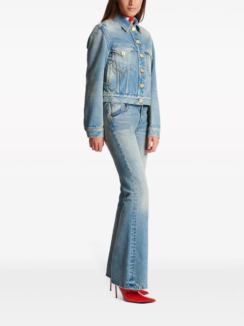 Balmain stonewashed denim jacket - Blue - zdjęcie produktu nr 2