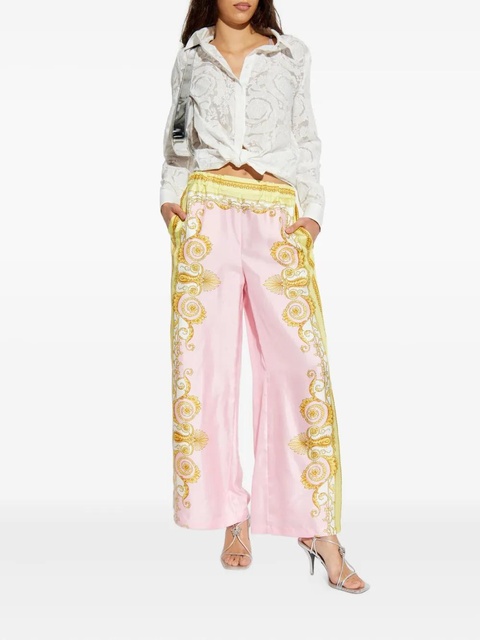 Versace barroco-printed trousers - Pink - zdjęcie produktu nr 2