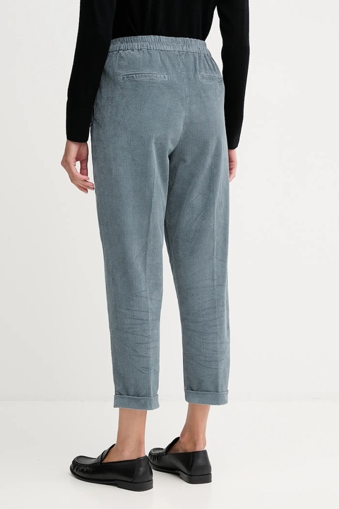 United Colors of Benetton spodnie sztruksowe damskie kolor szary proste high waist 4HA2556K4 - zdjęcie produktu nr 2