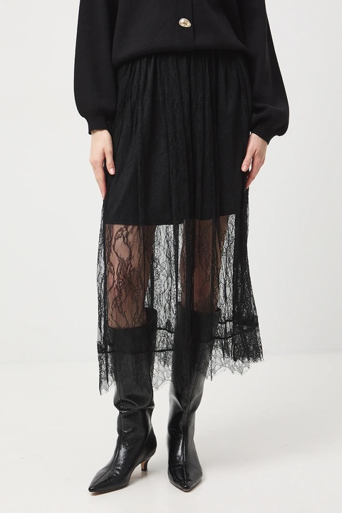 Medicine spódnica kolor czarny maxi rozkloszowana - zdjęcie produktu nr 1