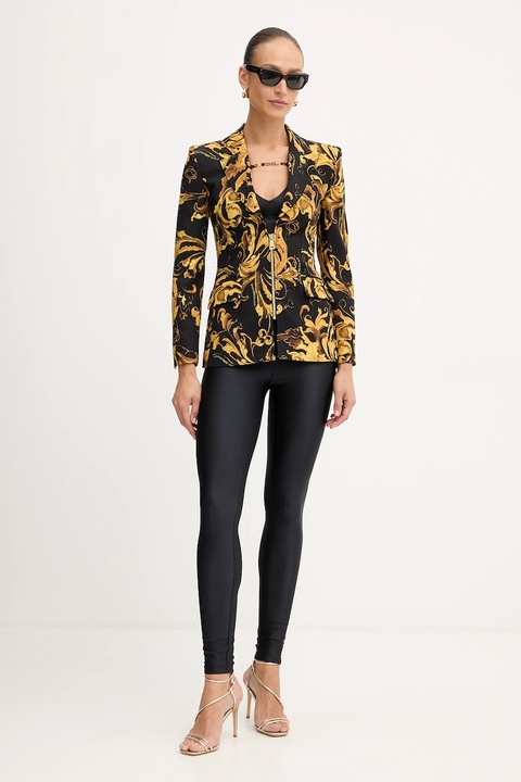 Versace Jeans Couture legginsy damskie kolor czarny z aplikacją 79HAC108 N0008 - zdjęcie produktu nr 1