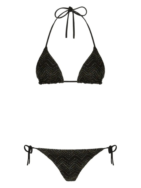 Missoni zigzag-knit bikini set - Black - zdjęcie produktu nr 1