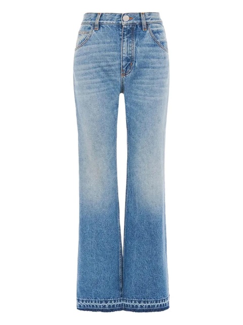 Chloé frayed-hem flared jeans - Blue - zdjęcie produktu nr 1
