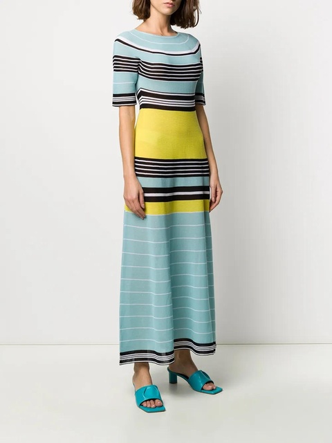 Lanvin striped long knitted dress - Blue - zdjęcie produktu nr 2