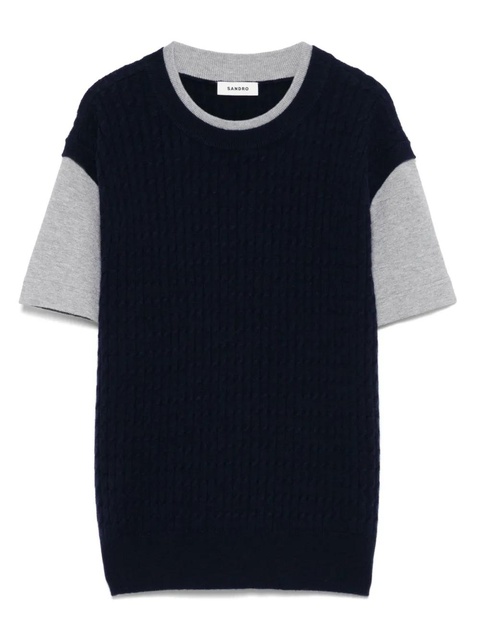 SANDRO layered T-shirt - Blue - zdjęcie produktu nr 1