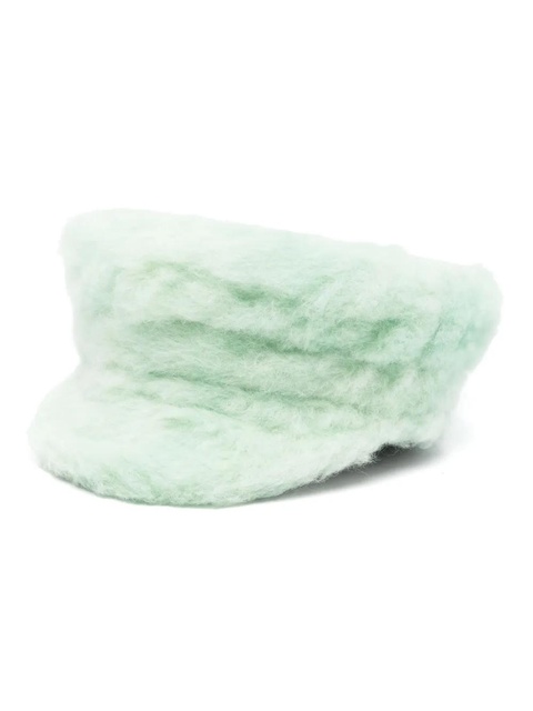Ruslan Baginskiy faux-fur baker boy cap - Green - zdjęcie produktu nr 1