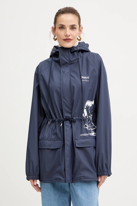 Coccinelle parka przeciwdeszczowa PEANUTS kolor granatowy przejściowa E7.T1E.72.01.01 - zdjęcie produktu nr 2
