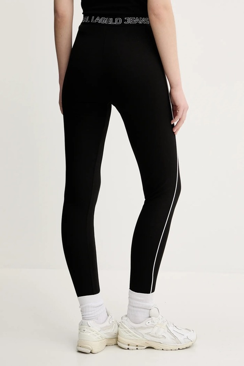 Karl Lagerfeld Jeans legginsy damskie kolor czarny gładkie A2W10153 - zdjęcie produktu nr 1