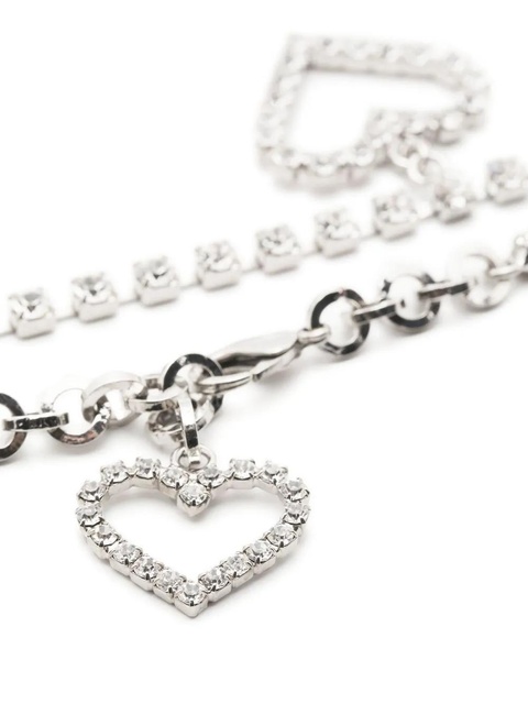 Alessandra Rich crystal heart necklace - Silver - zdjęcie produktu nr 2