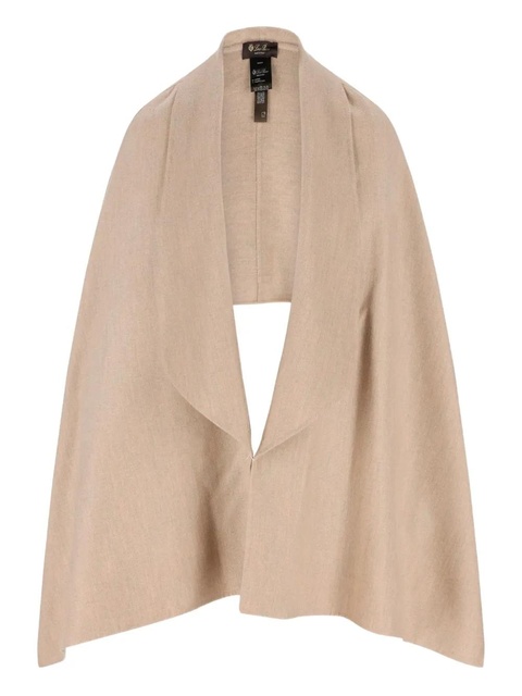 Loro Piana Violante asymmetric pleat cashmere cape - Neutrals - zdjęcie produktu nr 1