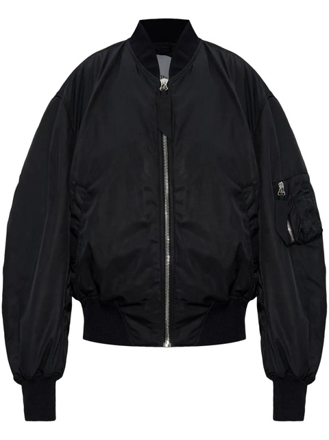 The Attico bishop-sleeves bomber jacket - Black - zdjęcie produktu nr 1