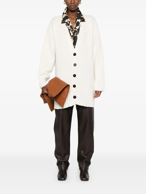 Jil Sander V-neck cashmere cardigan - White - zdjęcie produktu nr 2