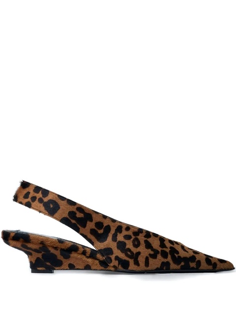 TOTEME 30mm leopard-print pointed-toe pumps - Brown - zdjęcie produktu nr 1