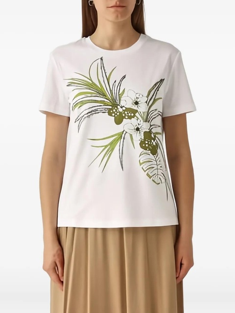 Max Mara floral-print T-shirt - White - zdjęcie produktu nr 1