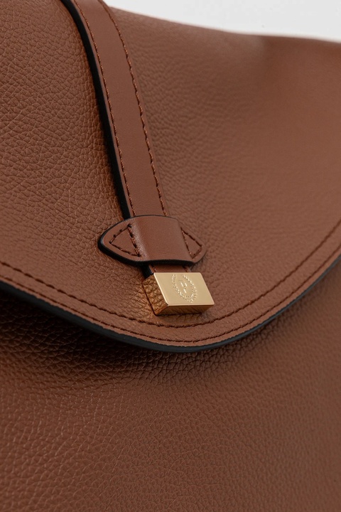 Pollini torebka skórzana kolor brązowy PC4402PP0N QA1 - zdjęcie produktu nr 1