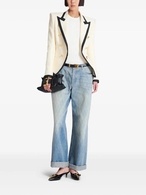 Balmain two-tone fitted jacket - Neutrals - zdjęcie produktu nr 2