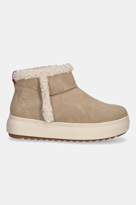U.S. Polo Assn. botki ICY006 kolor beżowy na platformie lekko ocieplone ICY006W/EH1 - zdjęcie produktu nr 2