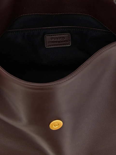 PINKO medium saddle metal-rings shoulder bag - Brown - zdjęcie produktu nr 2