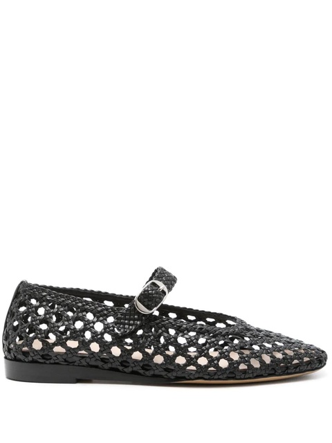 Le Monde Beryl woven-leather ballerina shoes - Black - zdjęcie produktu nr 1