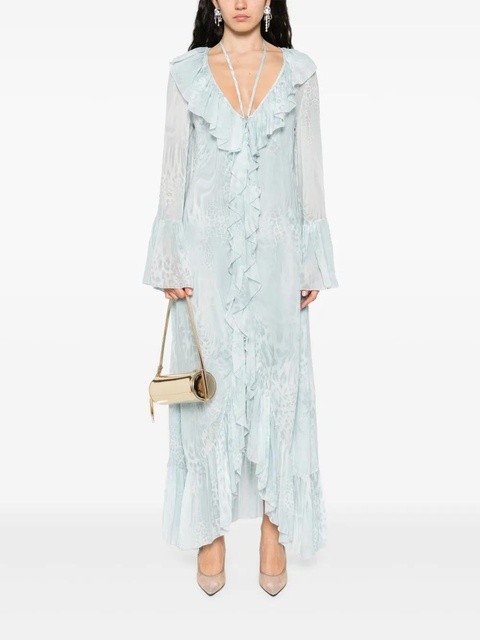 Blumarine printed chiffon maxi dress - Blue - zdjęcie produktu nr 2