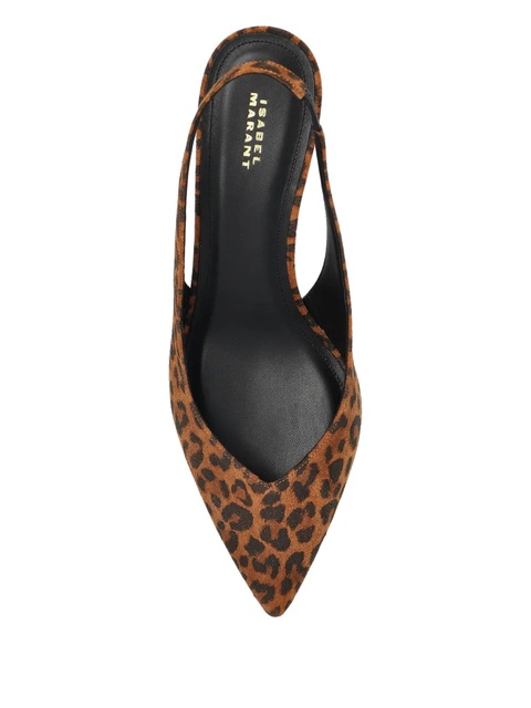 ISABEL MARANT 50mm leopard-print slingback pumps - Brown - zdjęcie produktu nr 1