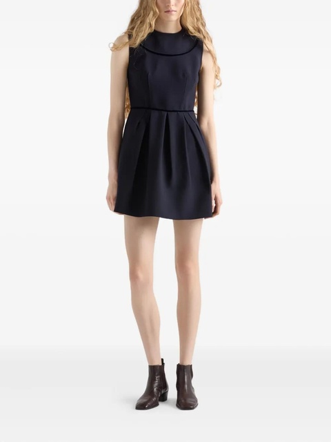 Prada Natté round-neck mini dress - Blue - zdjęcie produktu nr 2