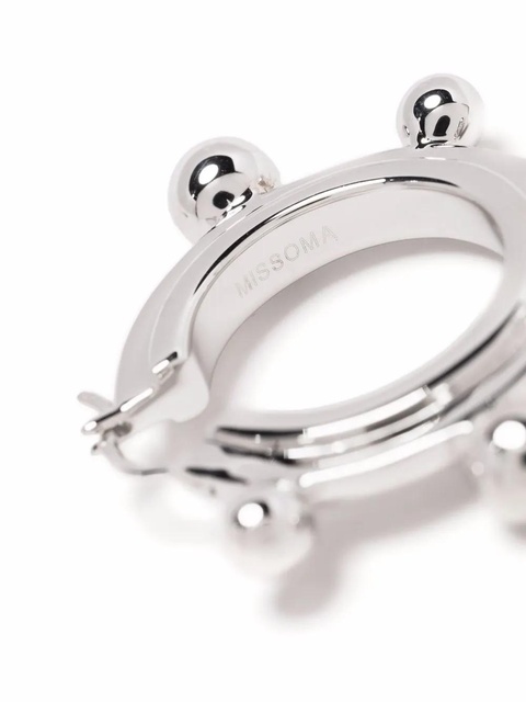 Missoma medium sphere hoop earrings - Silver - zdjęcie produktu nr 2