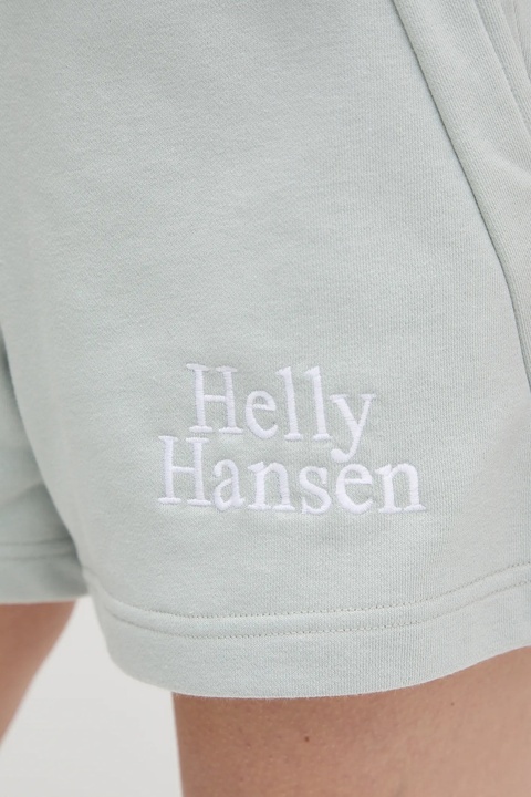 Helly Hansen szorty damskie kolor zielony z nadrukiem high waist 54081 - zdjęcie produktu nr 2