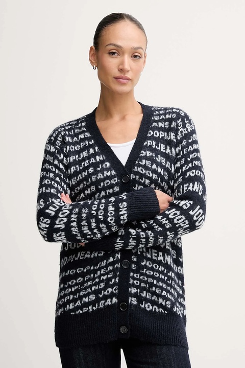 Joop! kardigan z domieszką wełny damski kolor granatowy 30048400 - zdjęcie produktu nr 1