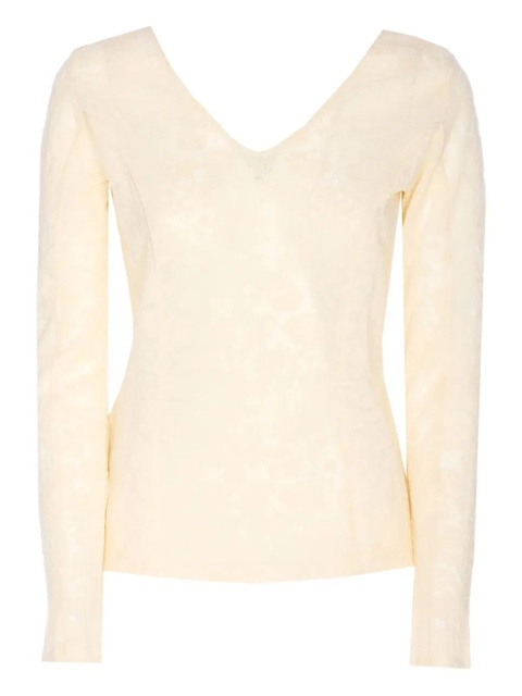 PINKO Michetti lace V-neck top - Neutrals - zdjęcie produktu nr 1