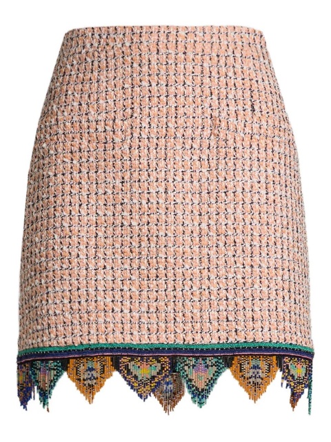ETRO fringed tweed mini skirt - Neutrals - zdjęcie produktu nr 1