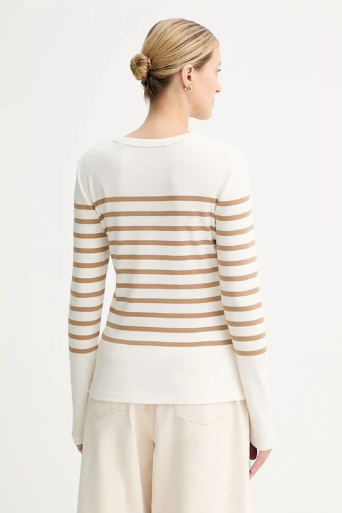 Marc O'Polo longsleeve bawełniany kolor beżowy 508207452151 - zdjęcie produktu nr 2