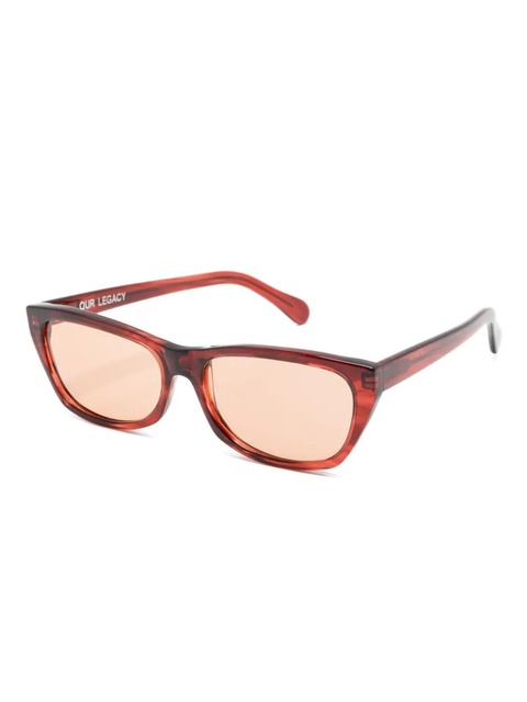 OUR LEGACY rectangle-frame sunglasses - Red - zdjęcie produktu nr 2