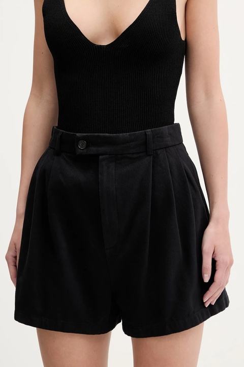 Filippa K szorty bawełniane damskie kolor czarny gładkie high waist 31368 - zdjęcie produktu nr 1