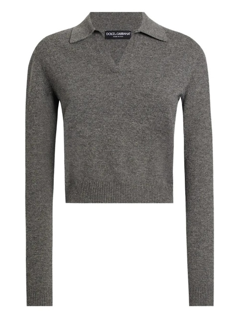 Dolce & Gabbana cashmere cropped top - Grey - zdjęcie produktu nr 1