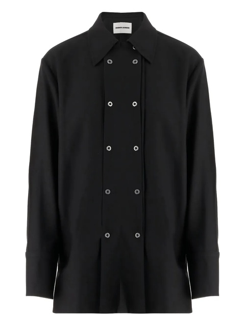 Jil Sander double-breasted virgin-wool coat - Black - zdjęcie produktu nr 1
