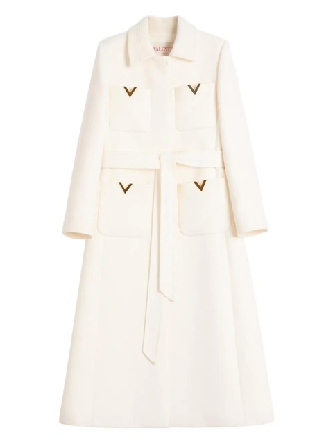Valentino Garavani Drill double-breasted coat - White - zdjęcie produktu nr 1