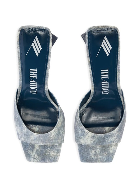 The Attico 85mm Mini Devon geometric-heel sandals - Blue - zdjęcie produktu nr 1