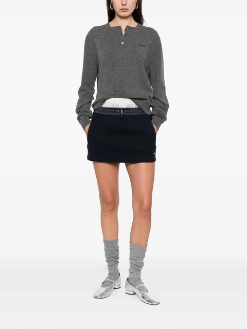 Miu Miu zip detail skirt - Blue - zdjęcie produktu nr 1